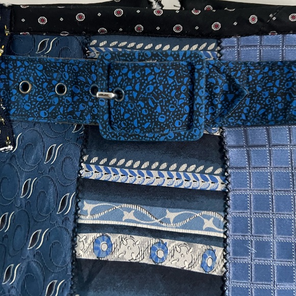 Dark Academia Whimsigoth Edgy Men Tie Mini Skirt with Belt Size Medium - Picture 2 of 7